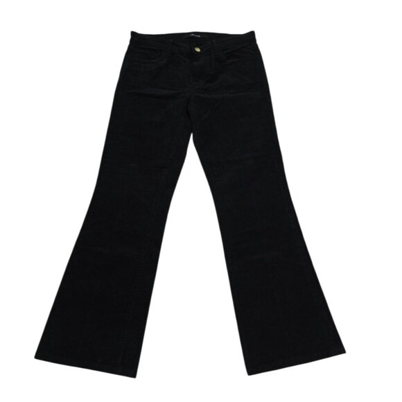 J Brand Womens Black Corduroy Selena Bootcut Leg Pants Mid Rise 5 Pocket Size 27 - Picture 1 of 9